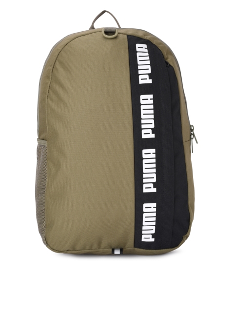 Unisex Green & Black Colourblocked Backpack