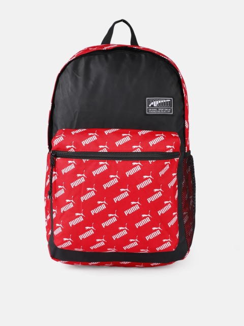 

Puma Unisex Red & Black Colourblocked Academy Backpack