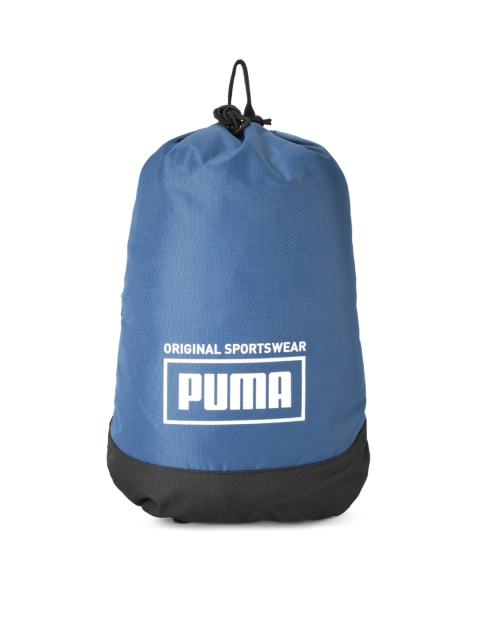 Unisex Blue Brand Logo Print Backpack
