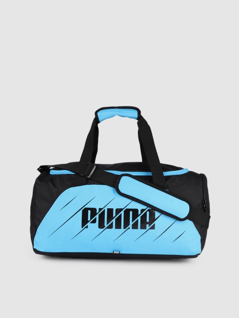 

Puma Unisex Black & Blue Printed ftblPLAY Small Duffel Bag