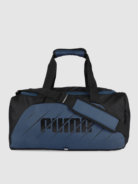 

Puma Unisex Black & Blue Printed ftblPLAY Small Duffel Bag
