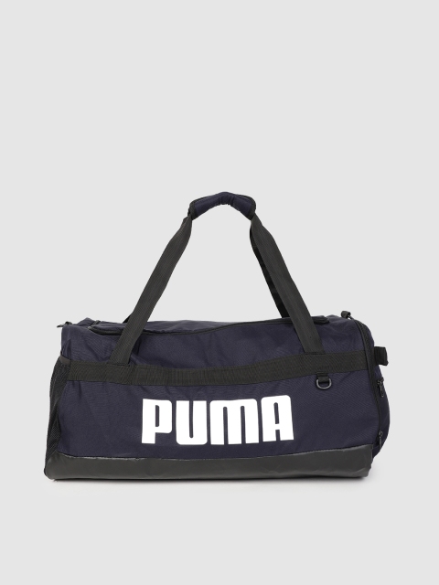

Puma Unisex Navy & Black Brand Logo Print Challenger Duffel Bag, Navy blue