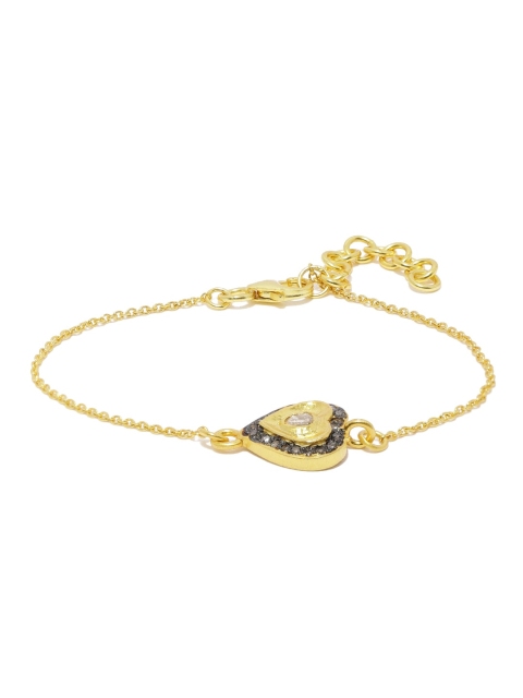 

Gehna Gold-Toned 925 Sterling Silver Charm Bracelet