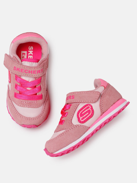 

Skechers Girls Pink RETRO Suede Sneakers