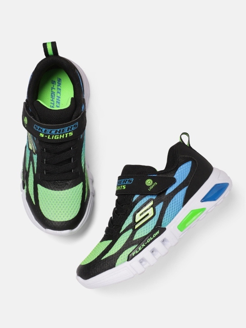 

Skechers Boys Black & Green FLEX-GLOW DEZLO Sneakers
