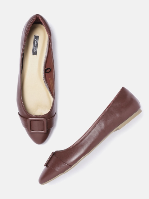 

Allen Solly Women Burgundy Solid Ballerinas
