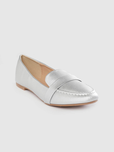 

Allen Solly Women Silver-Toned Solid Loafers