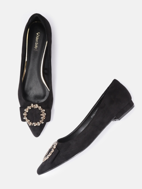 

Allen Solly Women Black Embellished Detail Ballerinas
