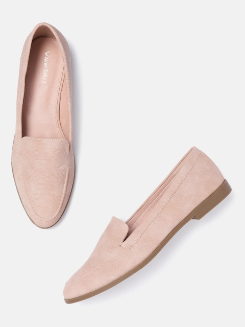

Allen Solly Women Pink Snakeskin Textured Loafers