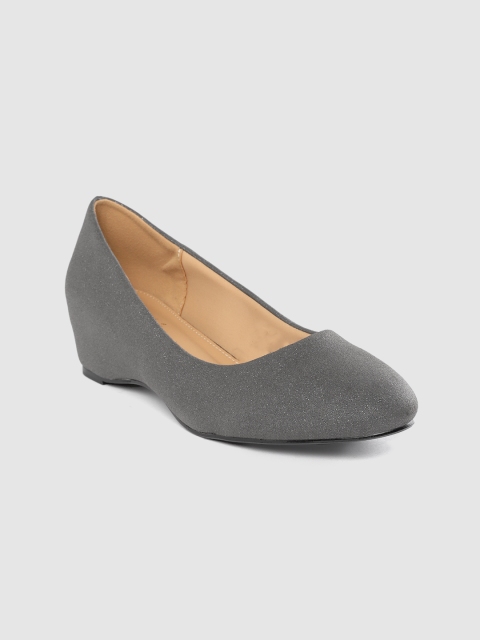 

Allen Solly Women Charcoal Grey Shimmer Pumps