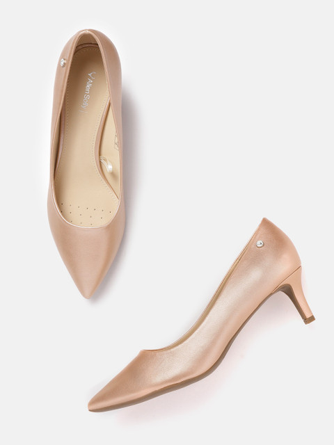 

Allen Solly Women Rose Gold-Toned Solid Pumps