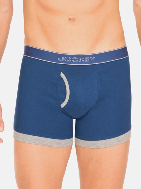 

Jockey Men Navy Blue Solid Trunks 1017-0205-EB