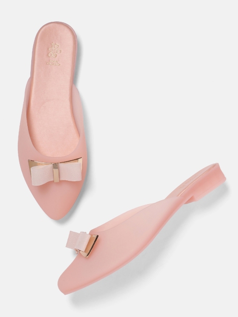 

Tresmode Women Pink Solid Mules