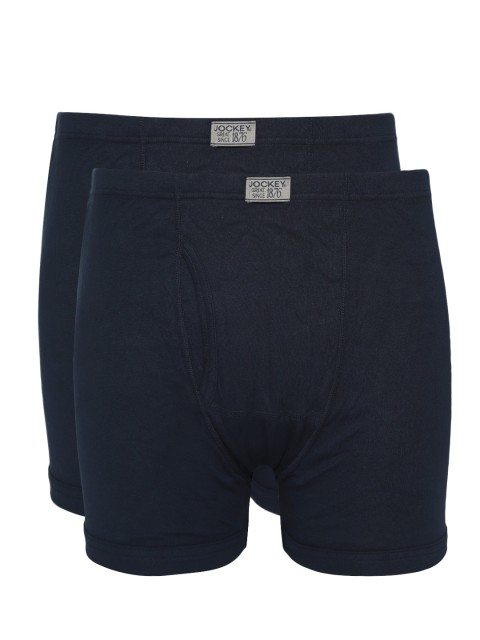 

Jockey Men Pack of 2 Navy Blue Solid Trunks 8008-0205