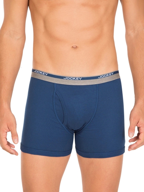 

Jockey Men Blue Solid Trunks 8009-0105