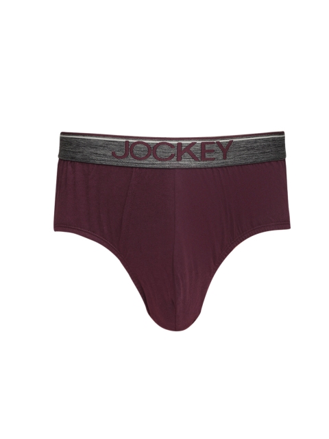 

Jockey Men Burgundy Solid Briefs 8037-0105