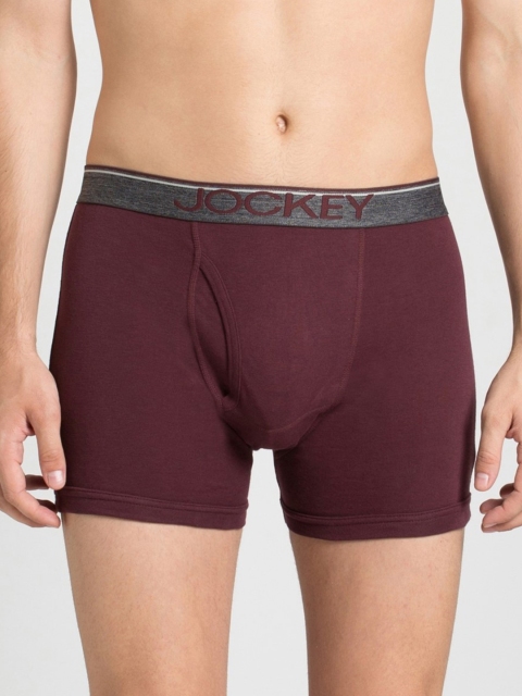

Jockey Men Maroon Solid Trunks 8009-0205-MWINE