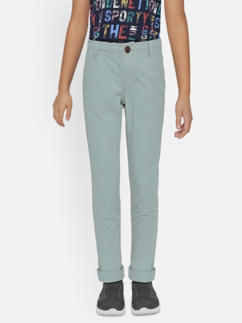 

Indian Terrain Boys Blue Regular Fit Solid Trousers