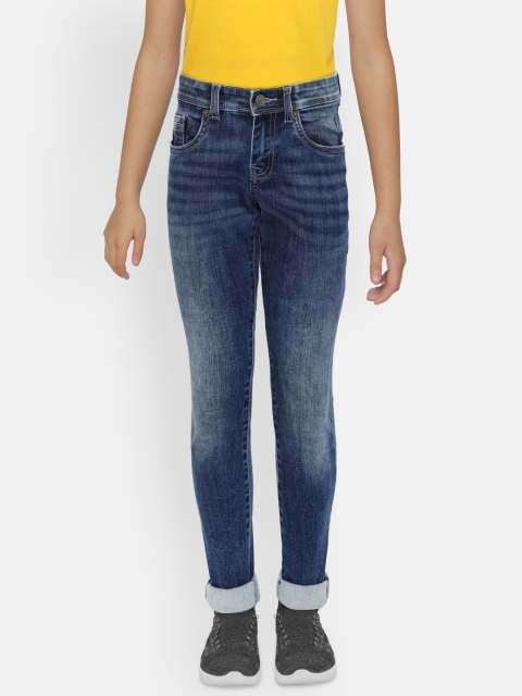 

Indian Terrain Boys Blue Regular Fit Mid-Rise Clean Look Stretchable Jeans