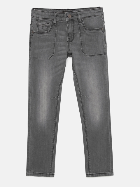 

Indian Terrain Boys Grey Regular Fit Mid-Rise Clean Look Stretchable Jeans