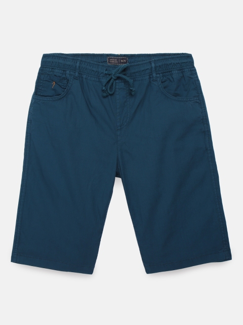 

Indian Terrain Boys Blue Solid Regular Fit Shorts