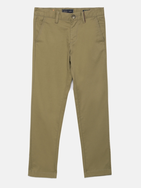 

Indian Terrain Boys Brown Regular Fit Solid Chinos