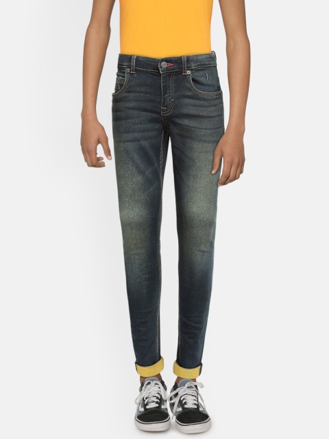 

Indian Terrain Boys Navy Blue Regular Fit Mid-Rise Clean Look Stretchable Jeans