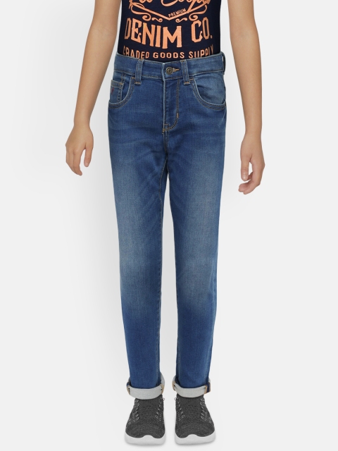 

Indian Terrain Boys Blue Regular Fit Mid-Rise Clean Look Stretchable Jeans