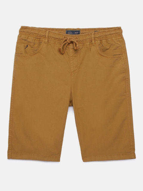 

Indian Terrain Boys Tan Brown Solid Regular Fit Shorts