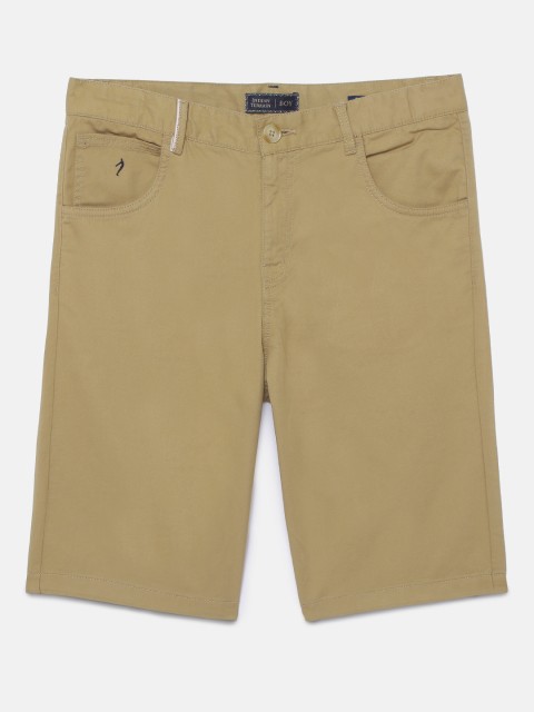 

Indian Terrain Boys Khaki Brown Solid Regular Fit Regular Shorts