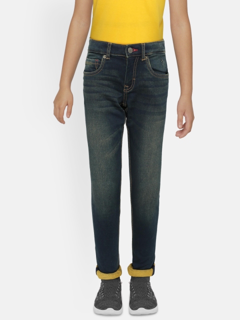 

Indian Terrain Boys Blue Regular Fit Mid-Rise Clean Look Stretchable Jeans