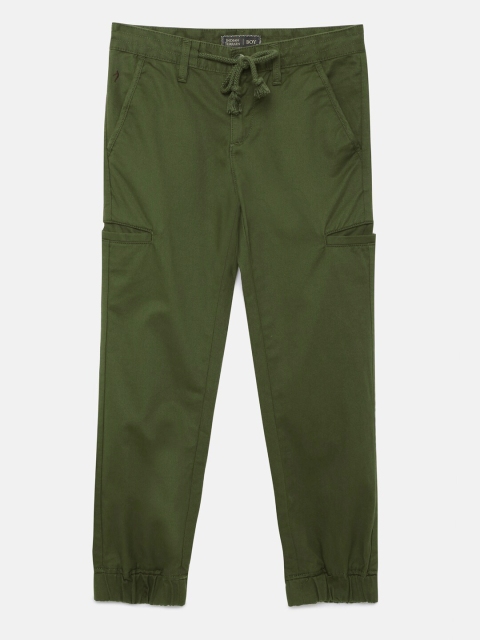 

Indian Terrain Boys Green Regular Fit Solid Joggers