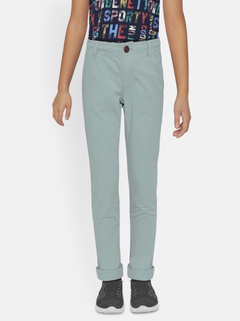 

Indian Terrain Boys Blue Regular Fit Solid Trousers