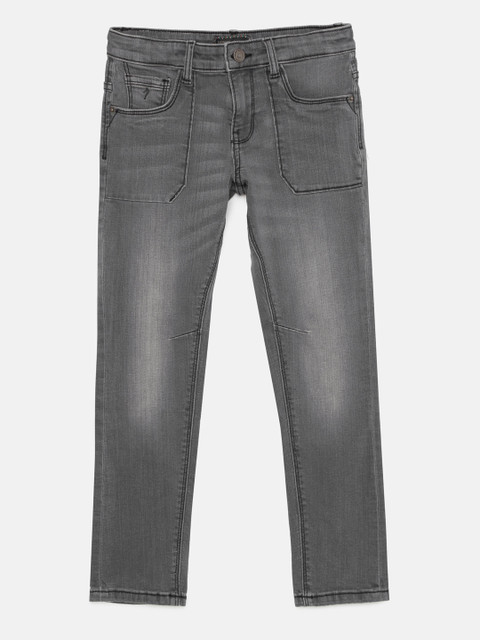 

Indian Terrain Boys Grey Regular Fit Mid-Rise Clean Look Stretchable Jeans