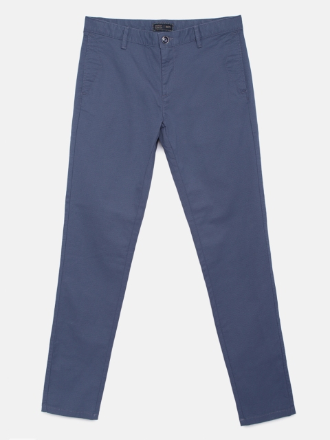 

Indian Terrain Boys Blue Regular Fit Solid Trousers