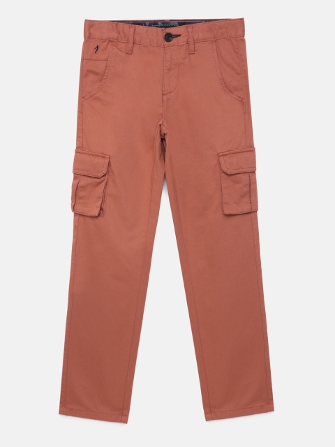

Indian Terrain Boys Red Regular Fit Solid Cargos