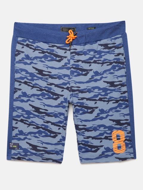 

Indian Terrain Boys Blue Printed Regular Fit Regular Shorts