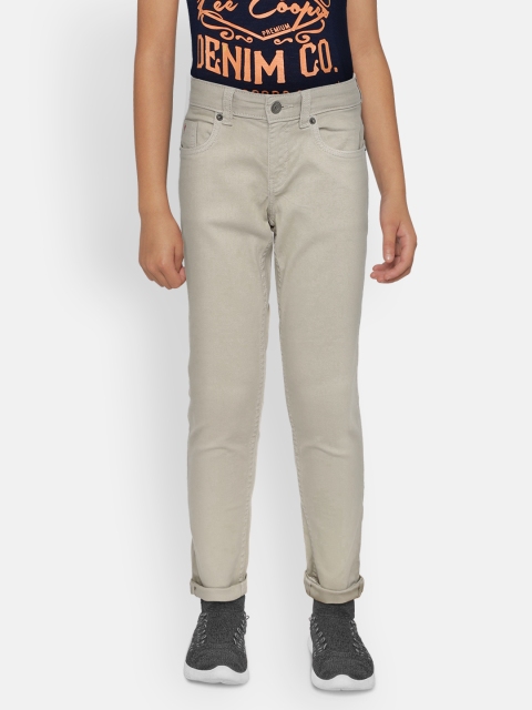 

Indian Terrain Boys Beige Regular Fit Mid-Rise Clean Look Stretchable Jeans