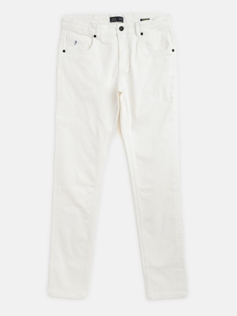 

Indian Terrain Boys White Solid Stretchable Jeans