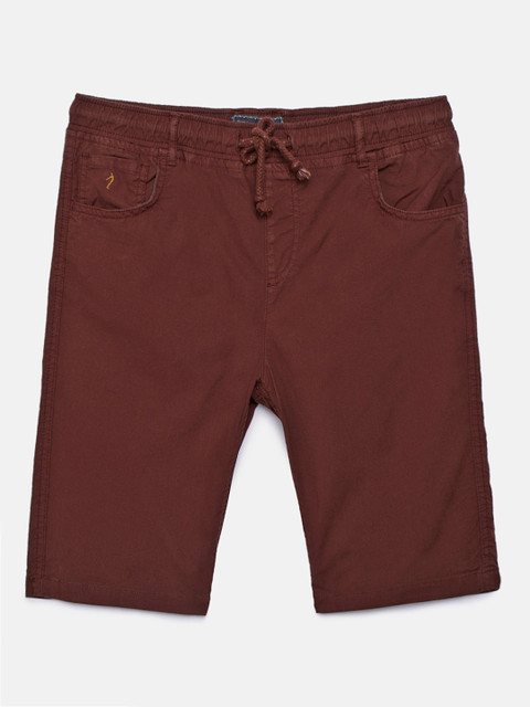 

Indian Terrain Boys Brown Solid Regular Fit Shorts