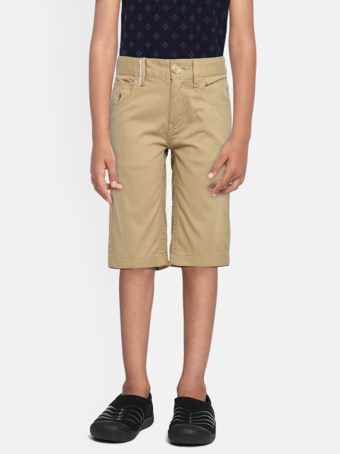 

Indian Terrain Boys Beige Solid Cotton Regular Shorts