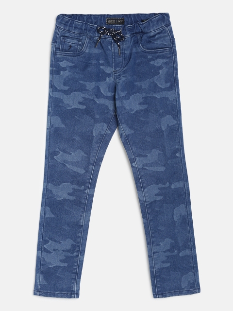 

Indian Terrain Boys Blue Camouflage Printed Regular Fit Mid-Rise Clean Look Jeans