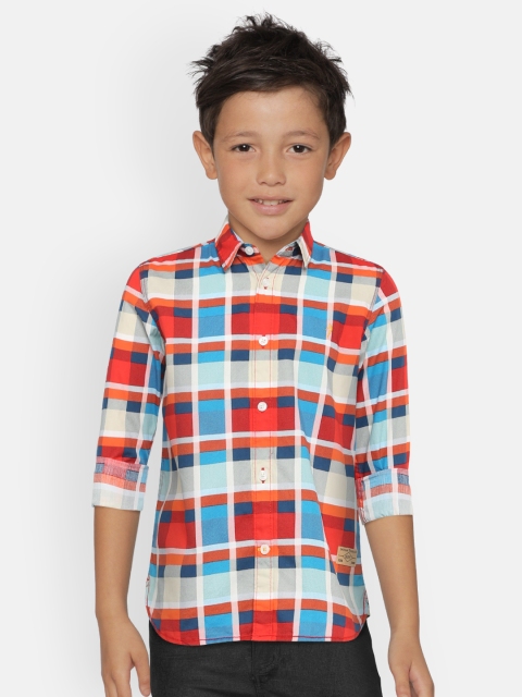 

Indian Terrain Boys Red & Blue Regular Fit Checked Casual Shirt