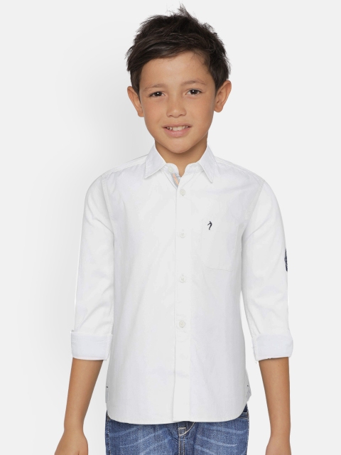 

Indian Terrain Boys White Regular Fit Solid Casual Shirt