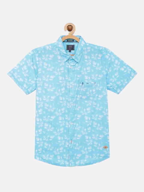 

Indian Terrain Boys Blue Regular Fit Pure Cotton Printed Casual Shirt