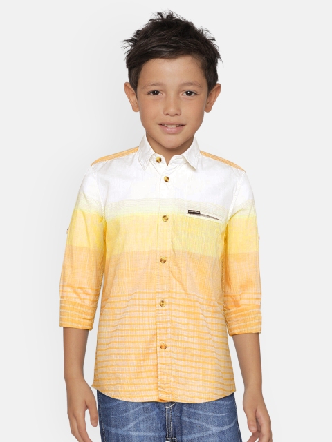 

Indian Terrain Boys Multicoloured Striped Regular Fit Casual Shirt, Multi