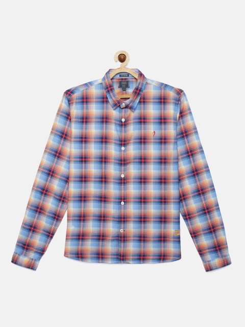 

Indian Terrain Boys Blue & Red Checked Cotton Regular Fit Casual Shirt
