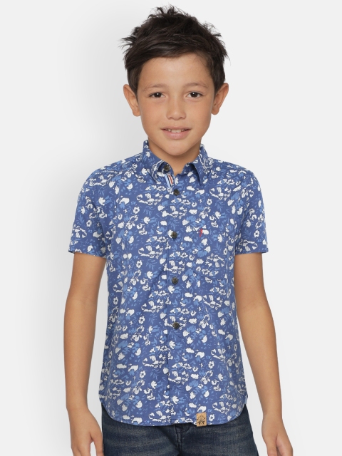 

Indian Terrain Boys Blue Regular Fit Printed Casual Shirt