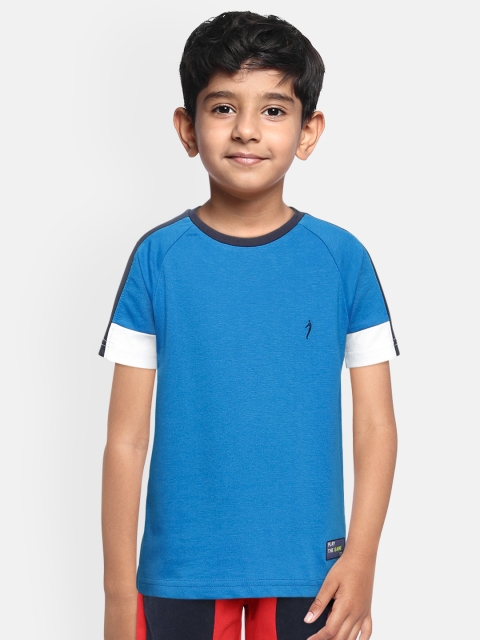 

Indian Terrain Boys Blue Back Printed Round Neck Pure Cotton T-shirt