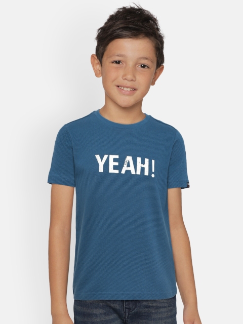 

Indian Terrain Boys Navy Blue Printed Round Neck T-shirt